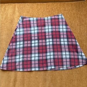 Reformation Knit Plaid Mini Skirt